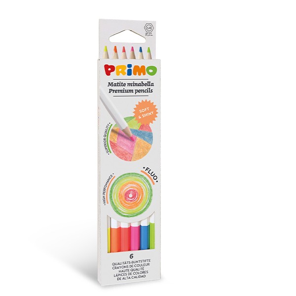 Minabella crayons de qualité superiéure 6 minabella fluo