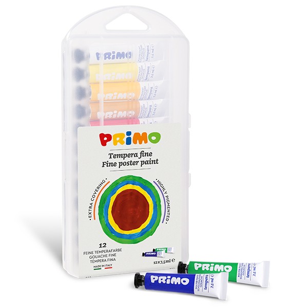 Fine poster paint in tube 12 colours