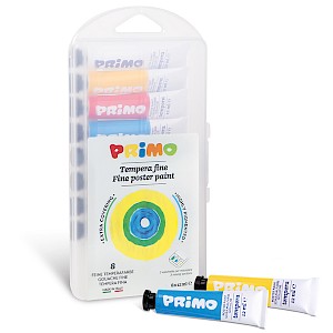 Morocolor PRIMO, Tempere per dipingere 8 colori metallizzati 4 colori fluo,  tempere lavabili per bambini colori a tempera in tubetto d'alluminio 12ml,  copertura extra Made in Italy, 450T12FMP : : Giochi e