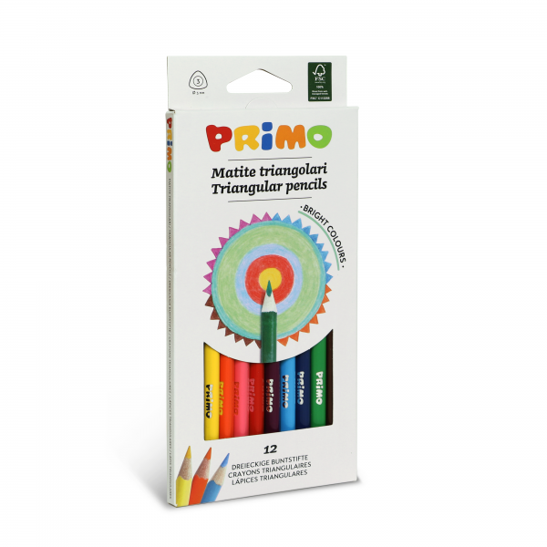 Crayons de couleur 12 triangulaires