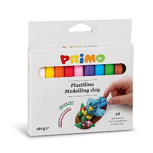 PLASTILINA modelling clay case 10 bars 50g assorted colours