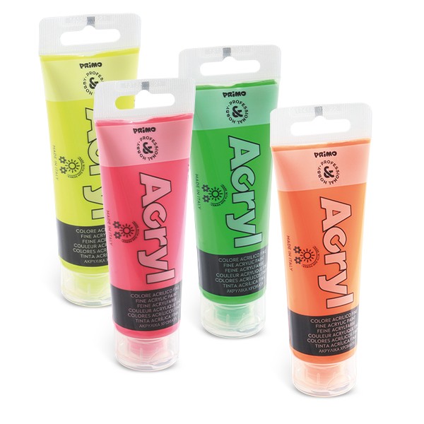 Colore acrilico fine fluo Tubo 75 ml