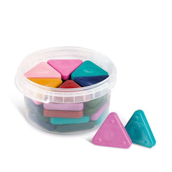 Wax triangles 30 pieces pastel colours