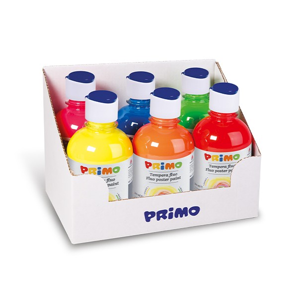 Mini Plastic Paint Pots with Lids : Primo : Strip 7 x 6 ml