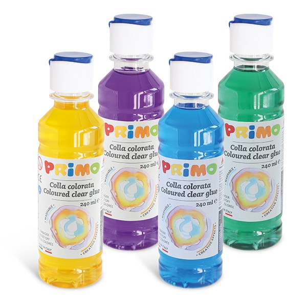Coloured clear glue Bottle 240 ml