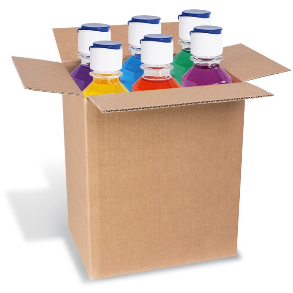 Coloured clear glue 6 colours carton