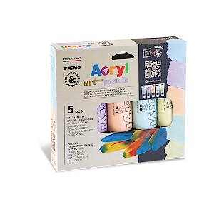 Morocolor PRIMO, colore acrilico in bottiglia, 5 colori acrilici da 100ml,  colori acrilici per dipingere tecnica Pouring, tempere acriliche  permanenti, tappo dosatore, Made in Italy - Primo - Cartoleria e scuola