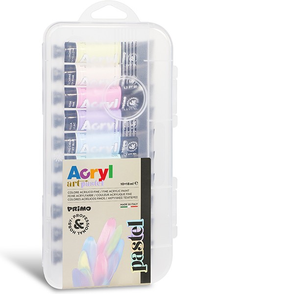 Fine acrylic paint pastel colours 10 colours