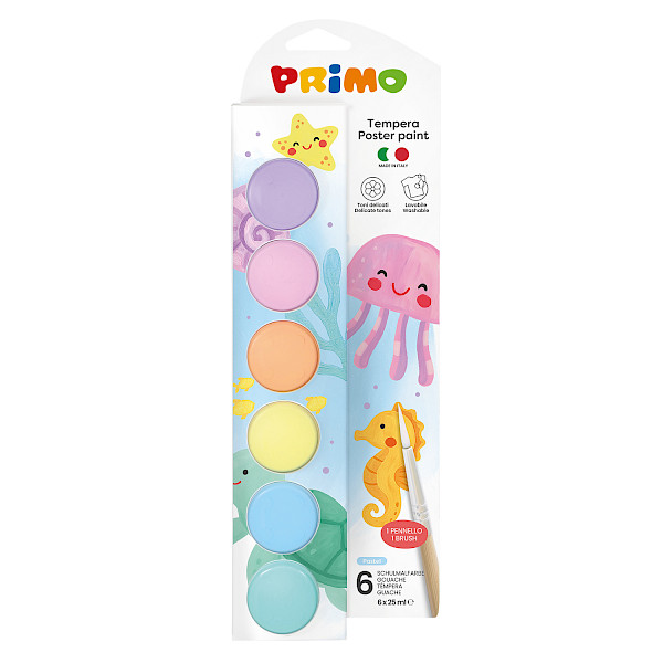 Tempera colori speciali 6 pastello