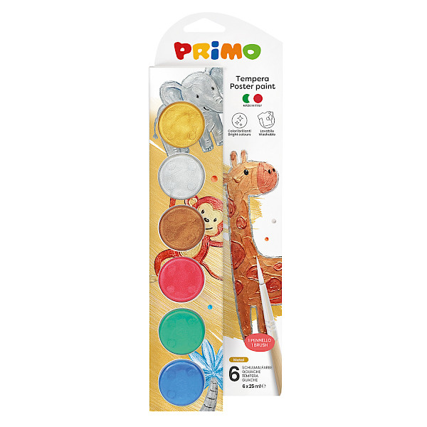 Tempera colori speciali 6 metallizzati